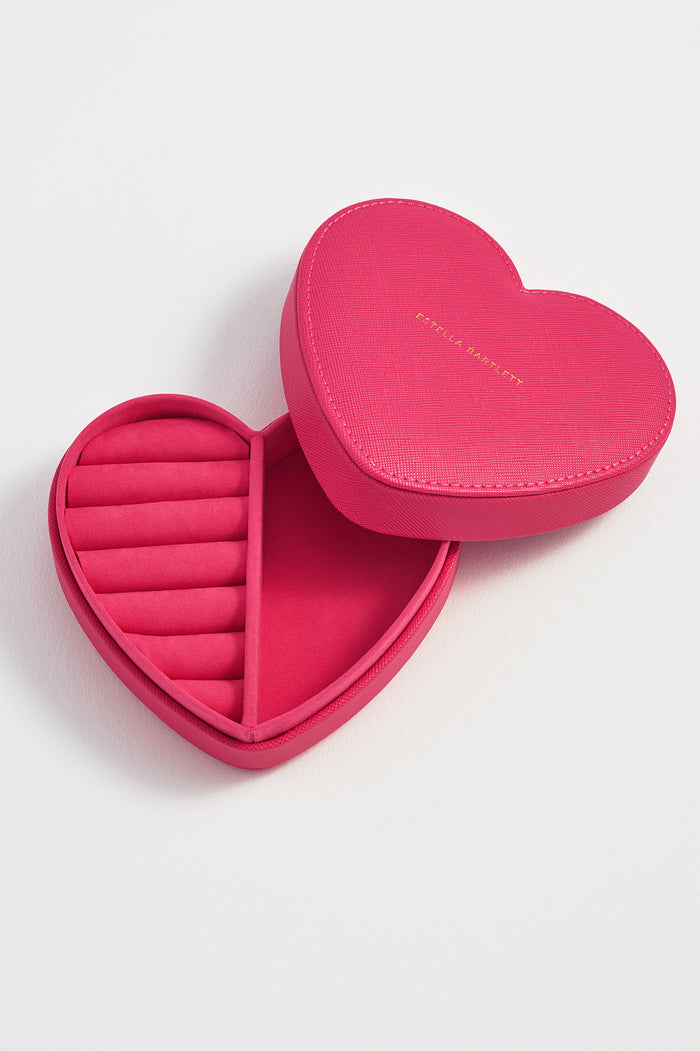 Estella Bartlett Heart Jewellery Box Hot Pink