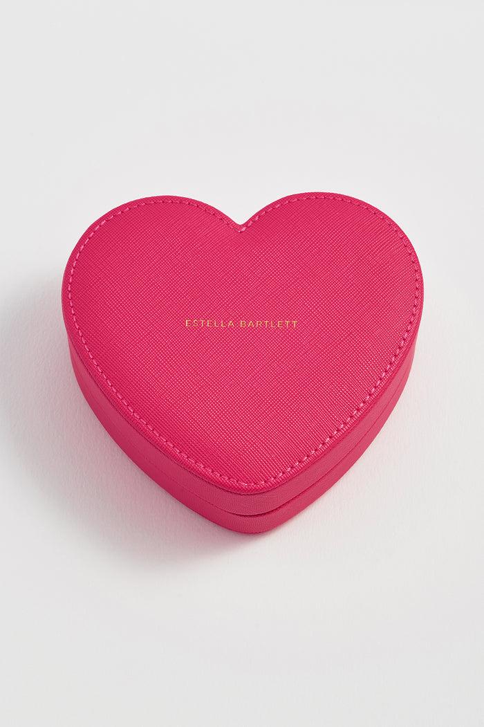 Estella Bartlett Heart Jewellery Box Hot Pink