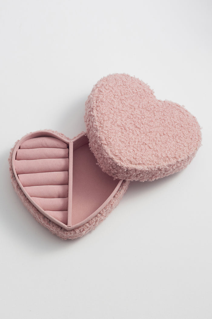 Estella Bartlett Heart Jewellery Box Pink Teddy