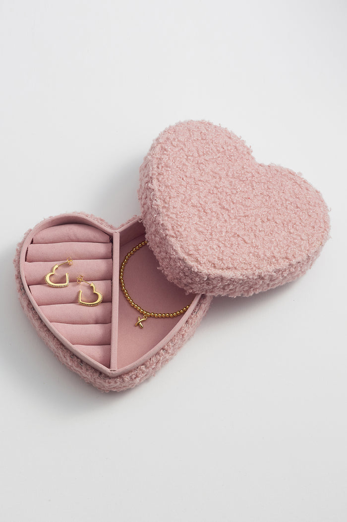 Estella Bartlett Heart Jewellery Box Pink Teddy