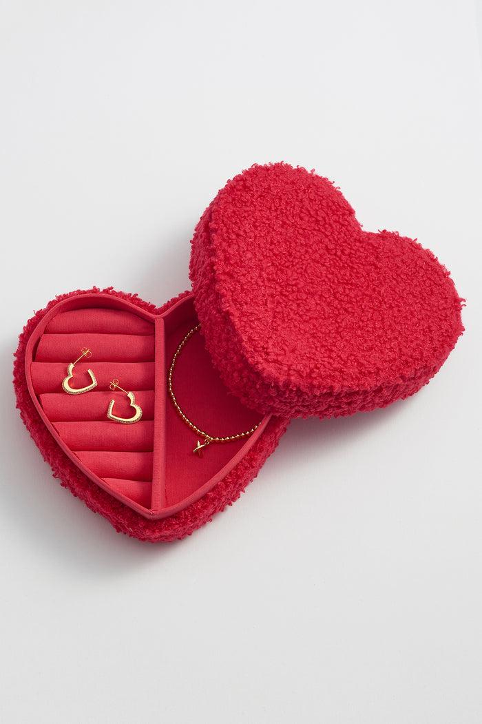 Estella Bartlett Heart Jewellery Box Red Teddy