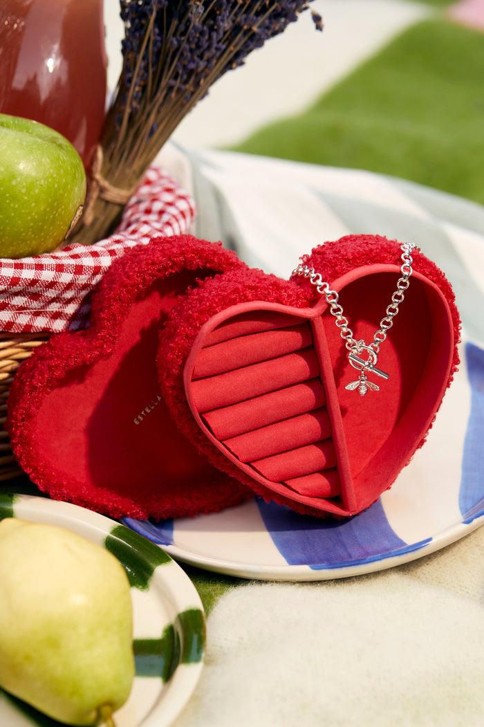 Estella Bartlett Heart Jewellery Box Red Teddy