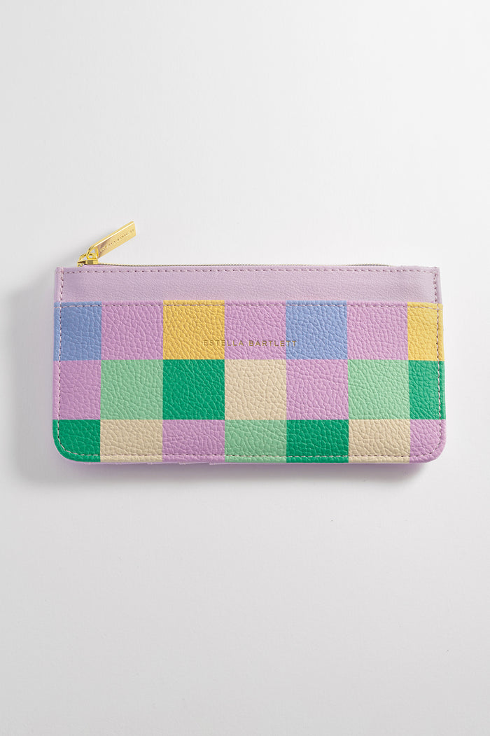 estella bartlett Large Card Purse Checkerboard