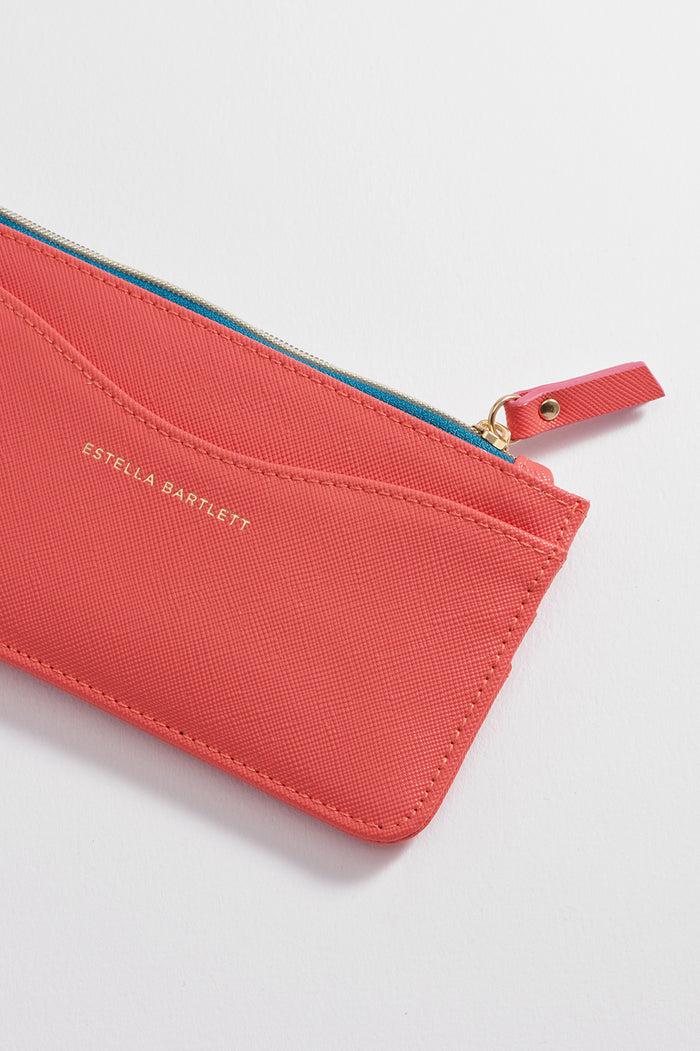 Estella Bartlett Large Card Purse Coral