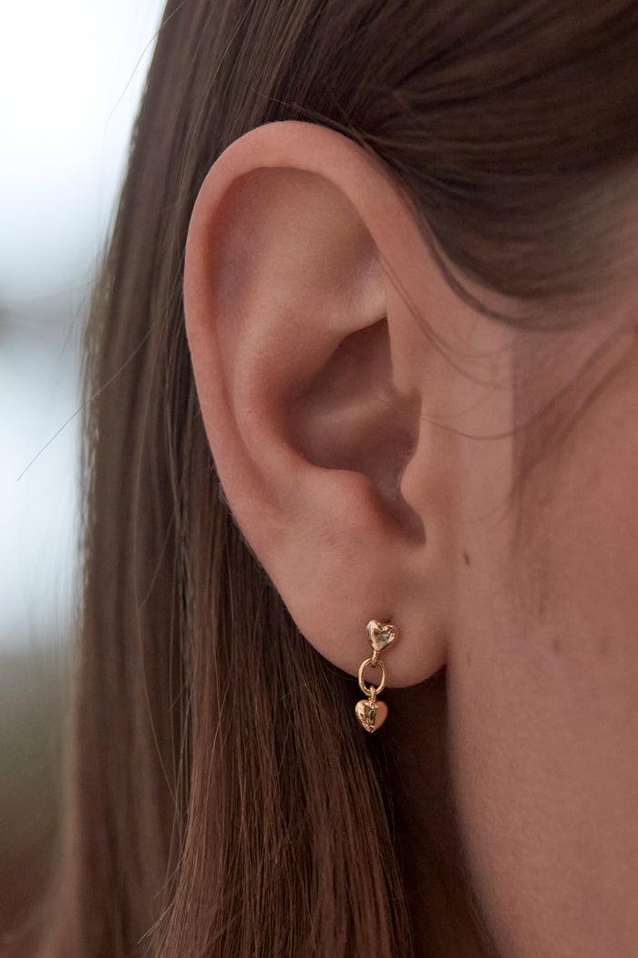 Estella Bartlett Linked Heart Studs Gold Plated