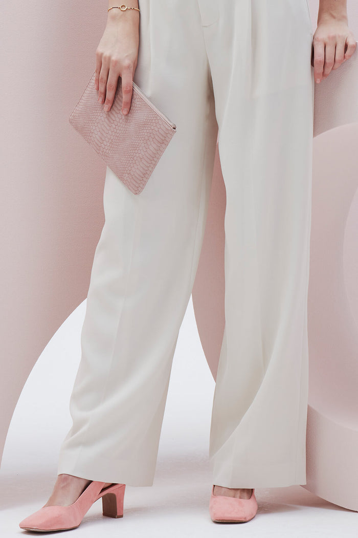 Estella Bartlett Medium Pouch Blush Snake-effect