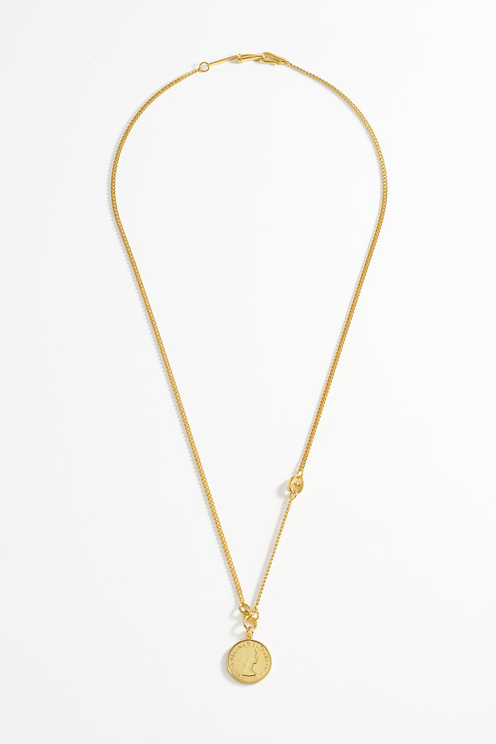 Estella Bartlett Men's Coin Necklace Gold Plated