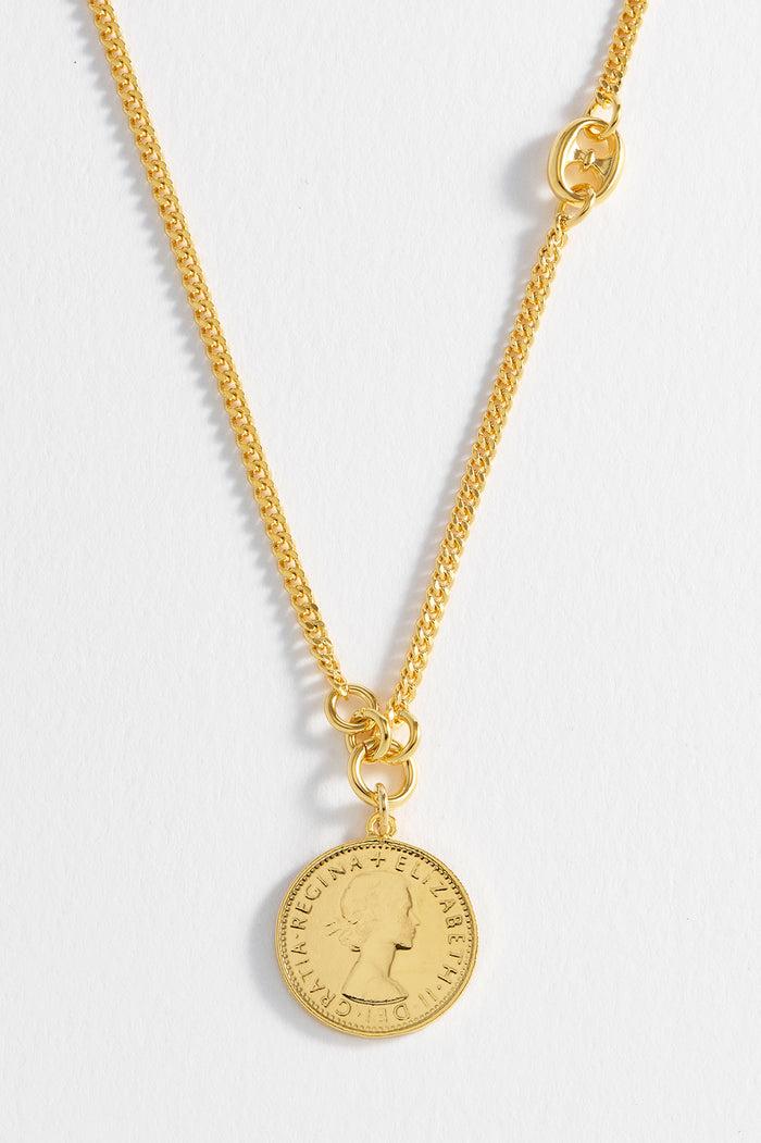 Estella Bartlett Men's Coin Necklace Gold Plated