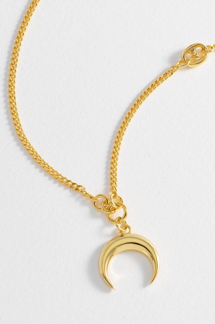 Estella Bartlett Men's Horn Necklace Gold Plated