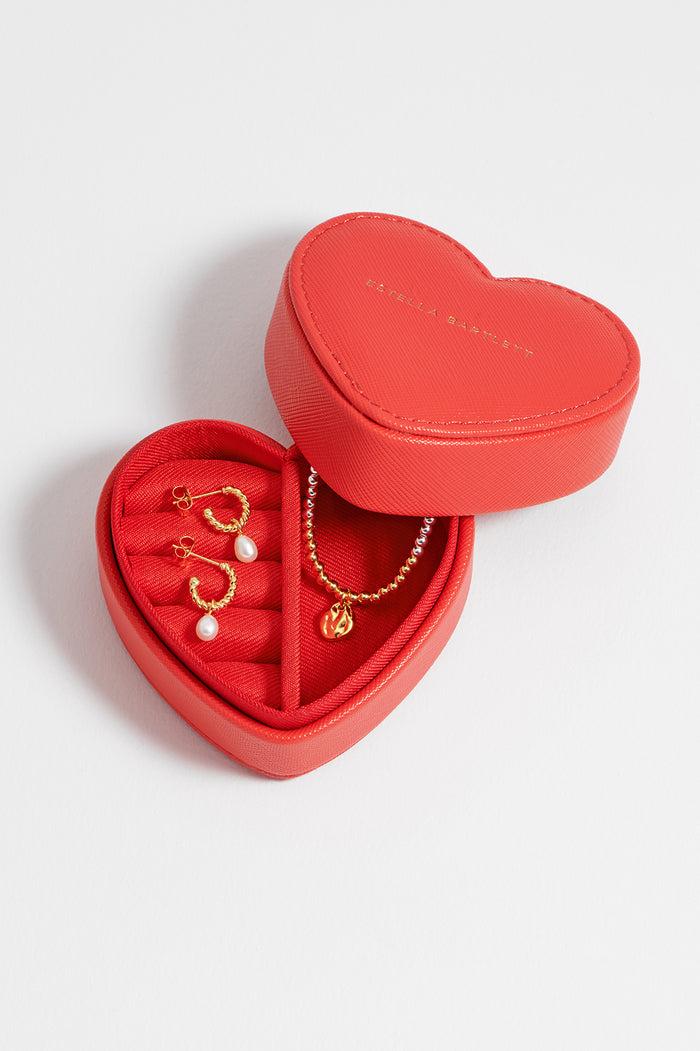 Estella Bartlett Mini Heart Jewellery Box Coral
