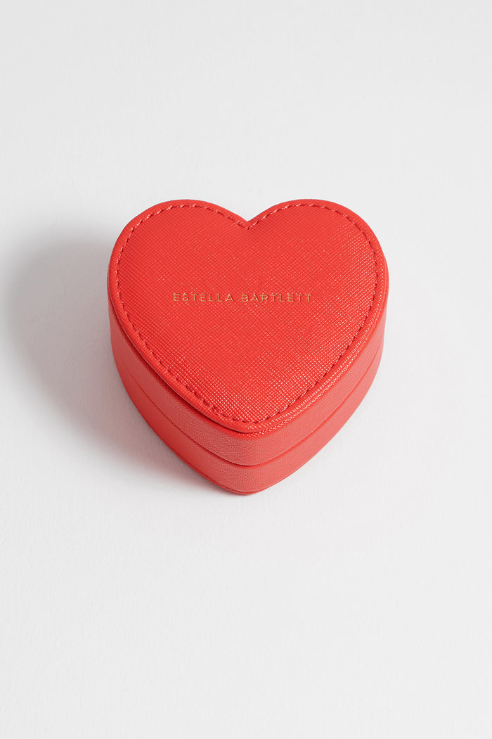 estella bartlett Mini Heart Jewellery Box Coral