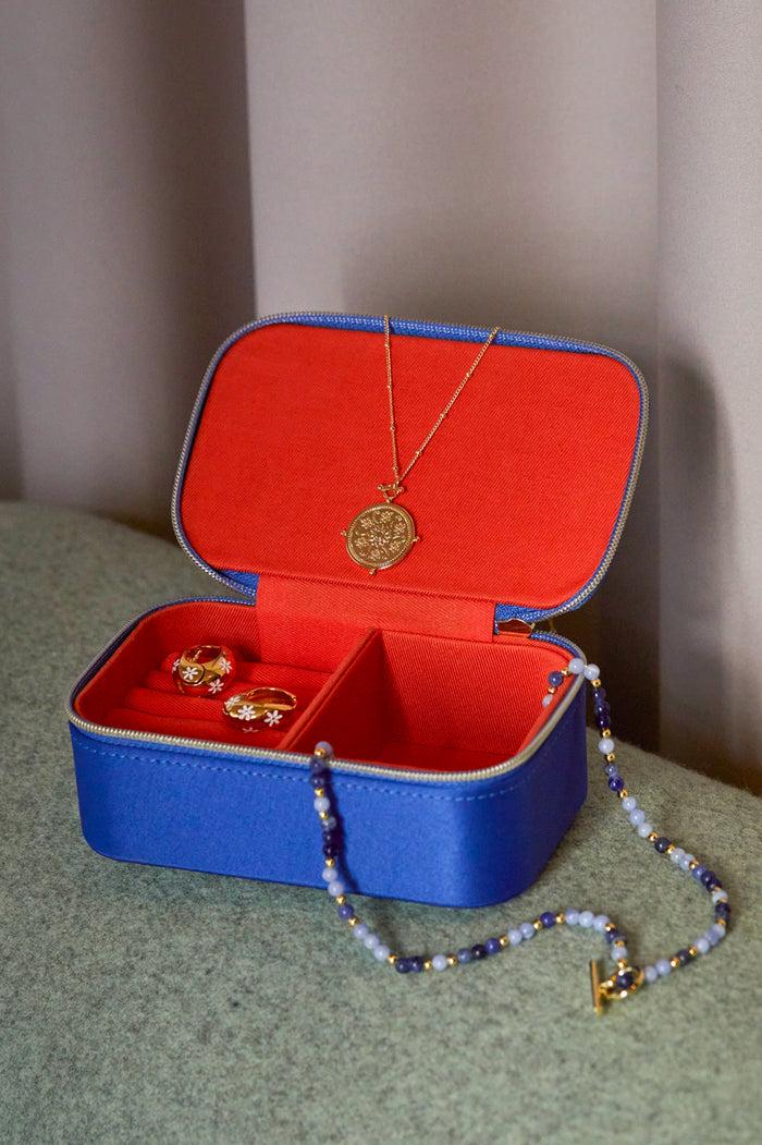 Estella Bartlett Mini Jewellery Box Blue Satin