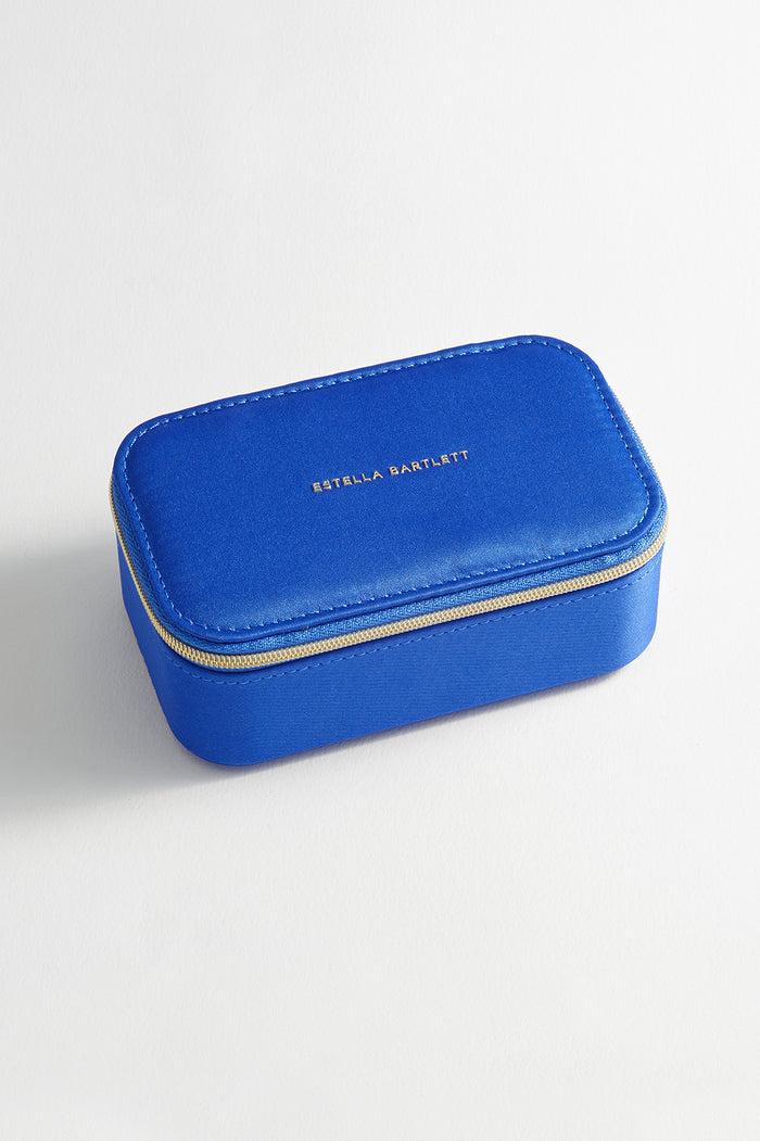 estella bartlett Mini Jewellery Box Blue Satin