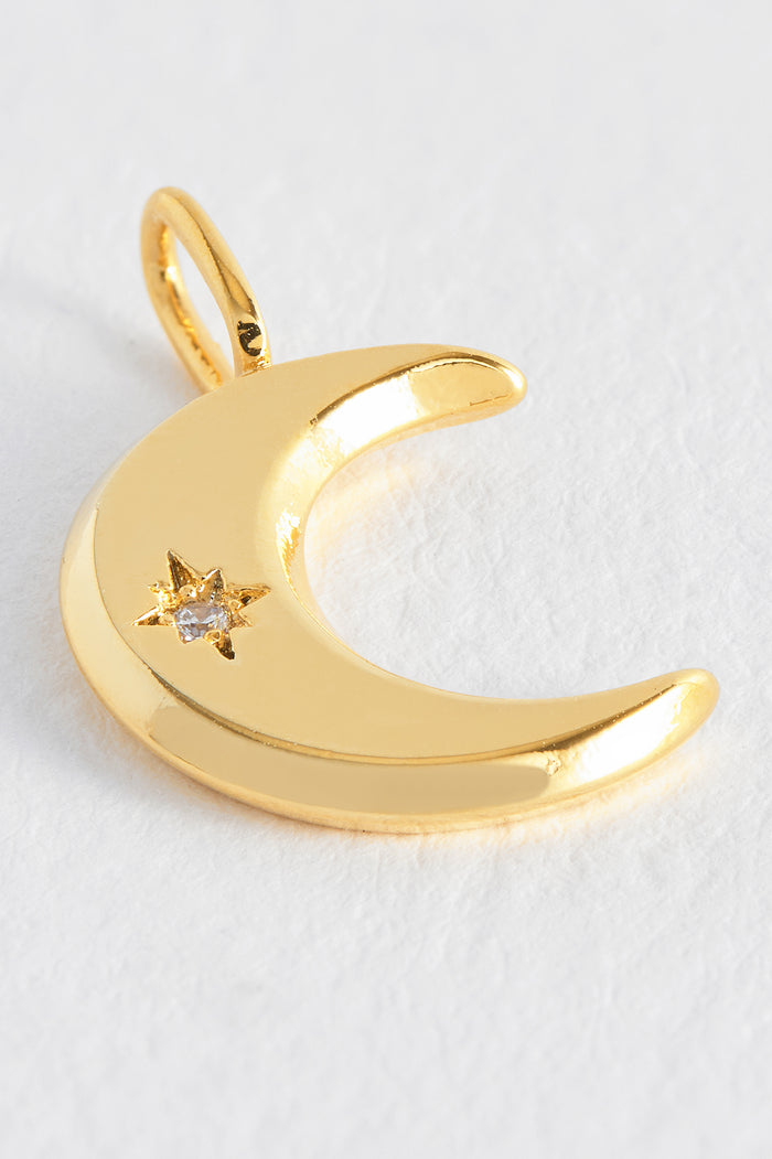Estella Bartlett Moon CZ Charm Gold Plated