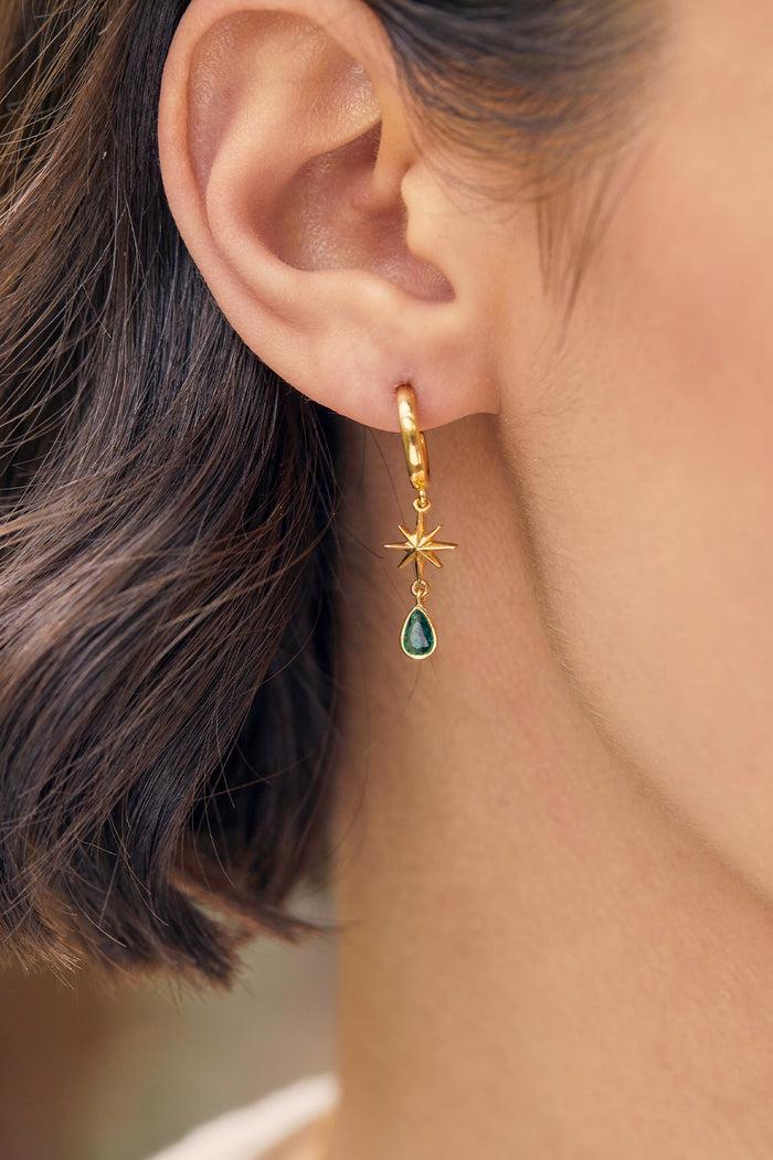 Estella Bartlett North Star CZ Hoops Gold Plated