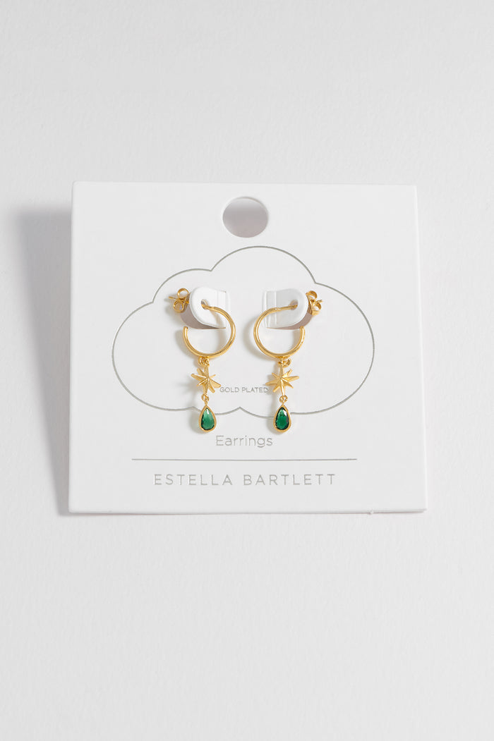 Estella Bartlett North Star CZ Hoops Gold Plated