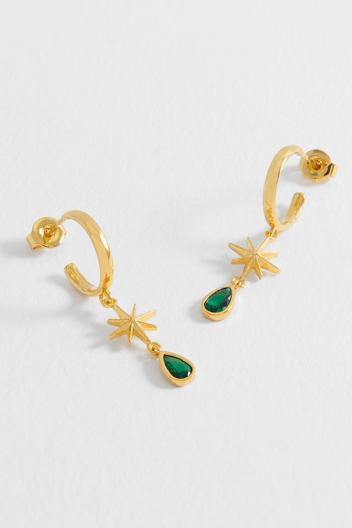 estella bartlett North Star CZ Hoops Gold Plated