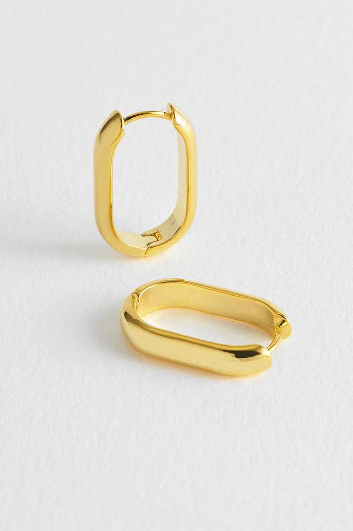 estella bartlett Oval Hoops Gold Plated