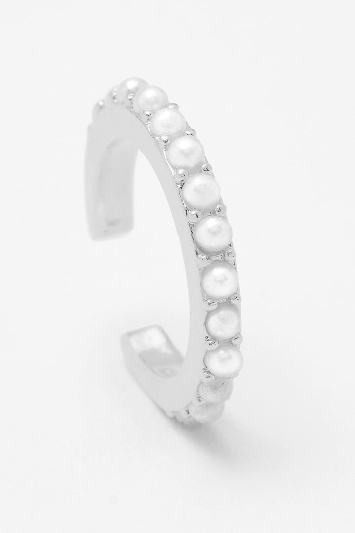 Estella Bartlett Pearl Ear Cuff Silver Plated
