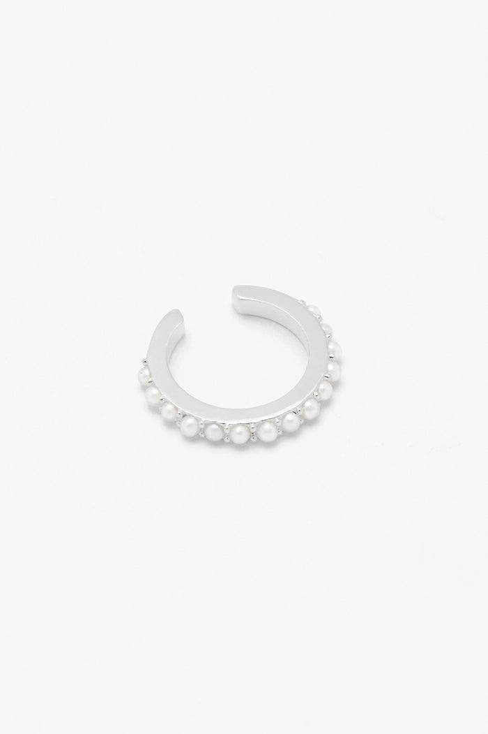 estella bartlett Pearl Ear Cuff Silver Plated
