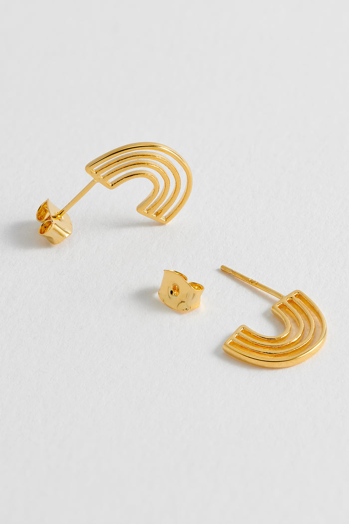 Estella Bartlett Rainbow Hoop Earrings Gold Plated