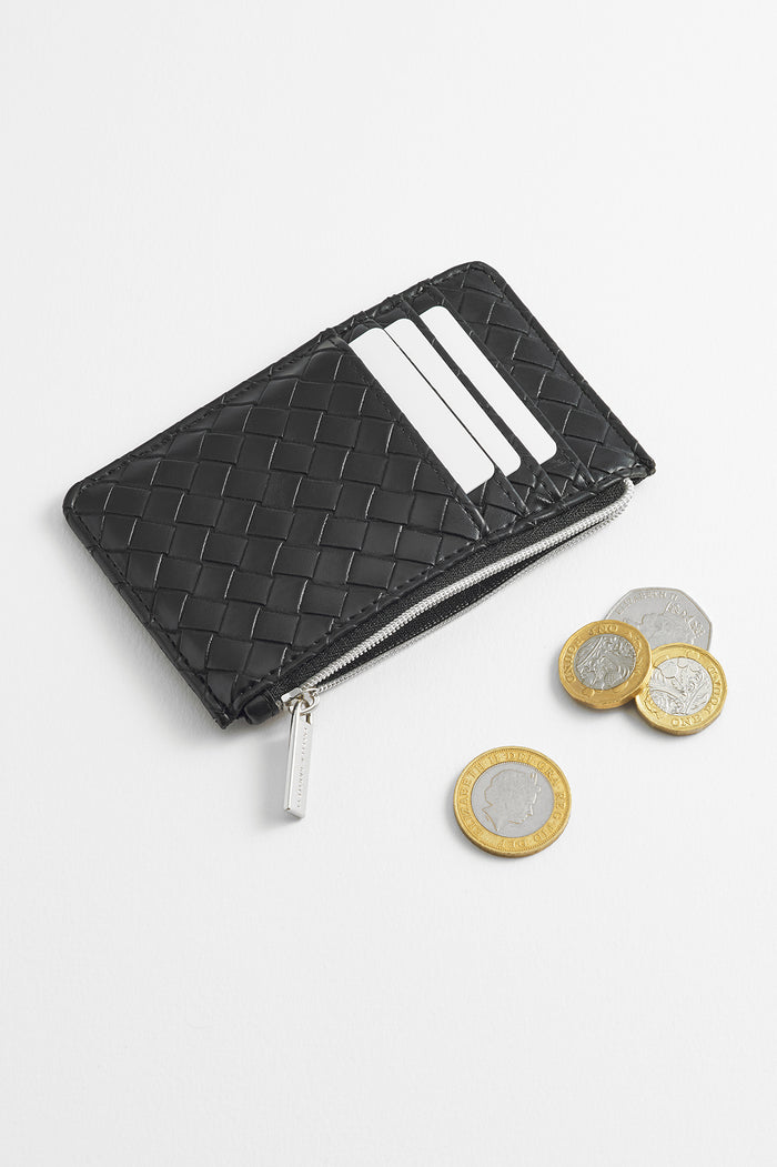 Estella Bartlett Rectangle Card Purse Black Weave