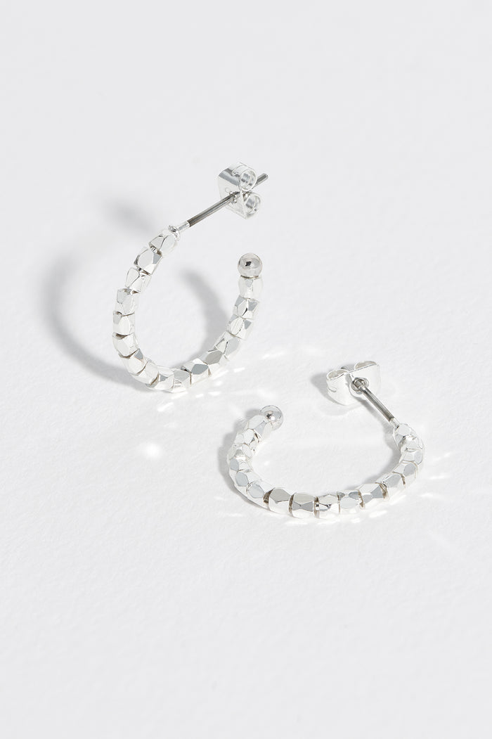 estella bartlett Small Coco Hoops Silver Plated