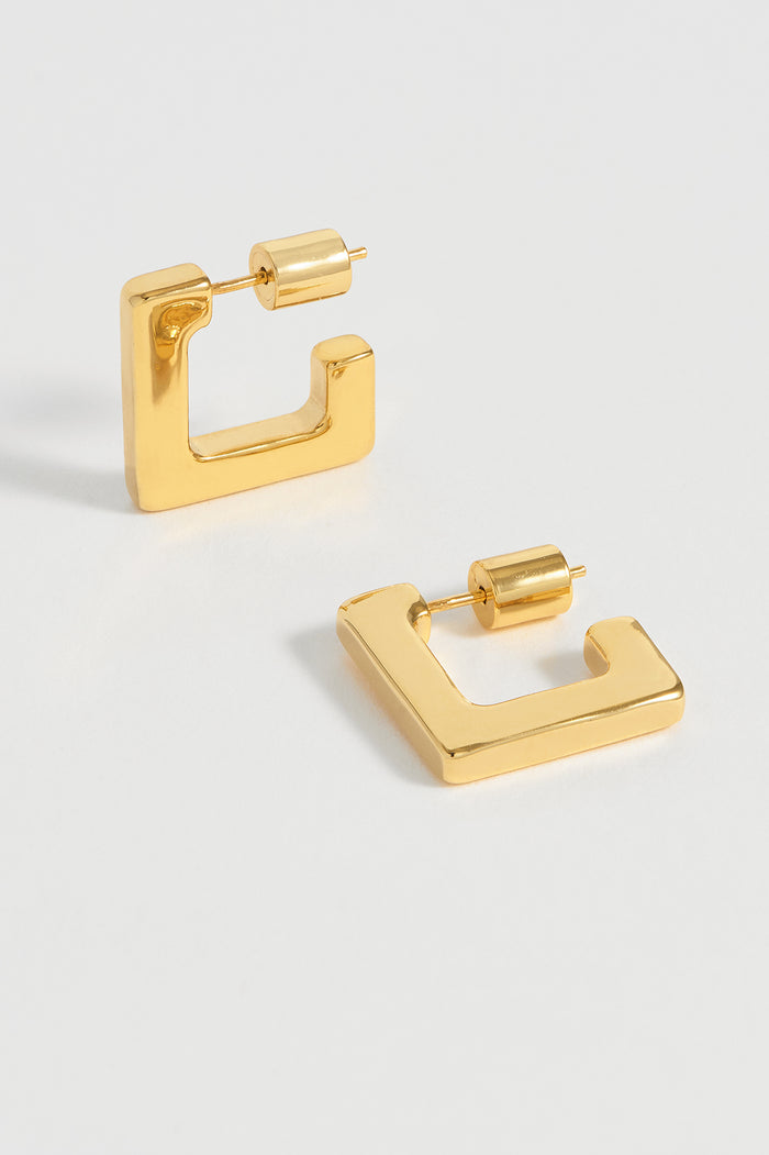 Estella Bartlett Square Hoops Gold Plated