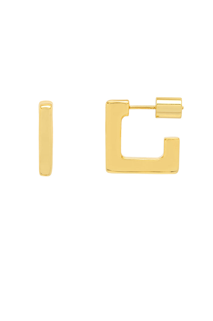Estella Bartlett Square Hoops Gold Plated