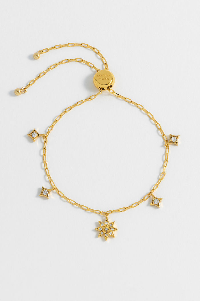 estella bartlett Star Charm Bracelet Gold Plated