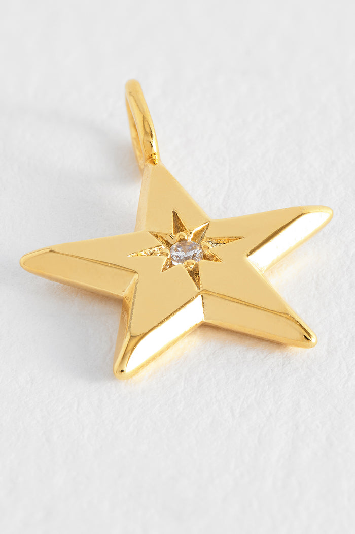 Estella Bartlett Star CZ Charm Gold Plated