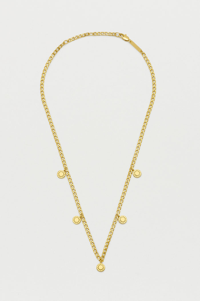 Estella Bartlett Sun Charms Necklace Gold Plated
