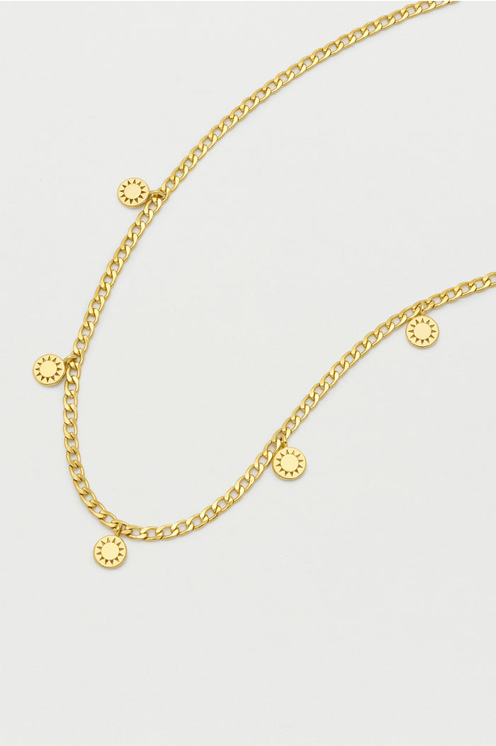 estella bartlett Sun Charms Necklace Gold Plated