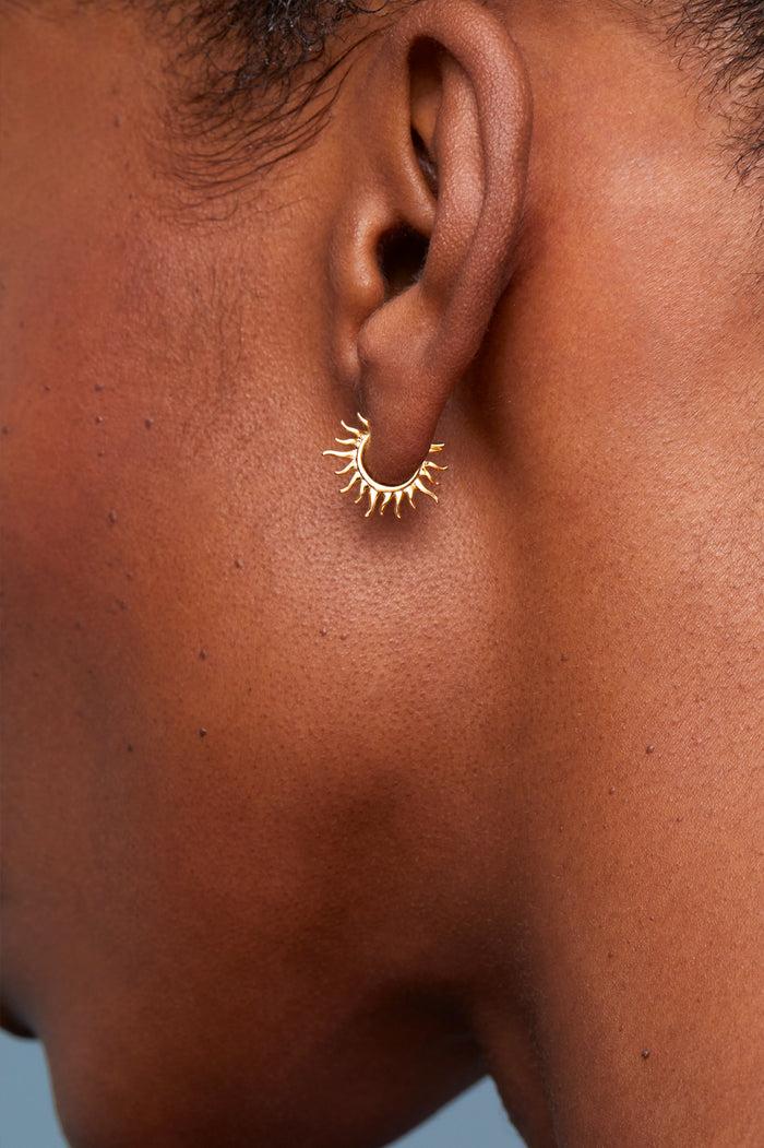 Estella Bartlett Sun Huggie Hoops Gold Plated