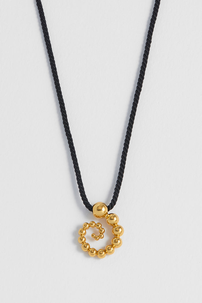 Estella Bartlett Swirl Cord Necklace Gold Plated