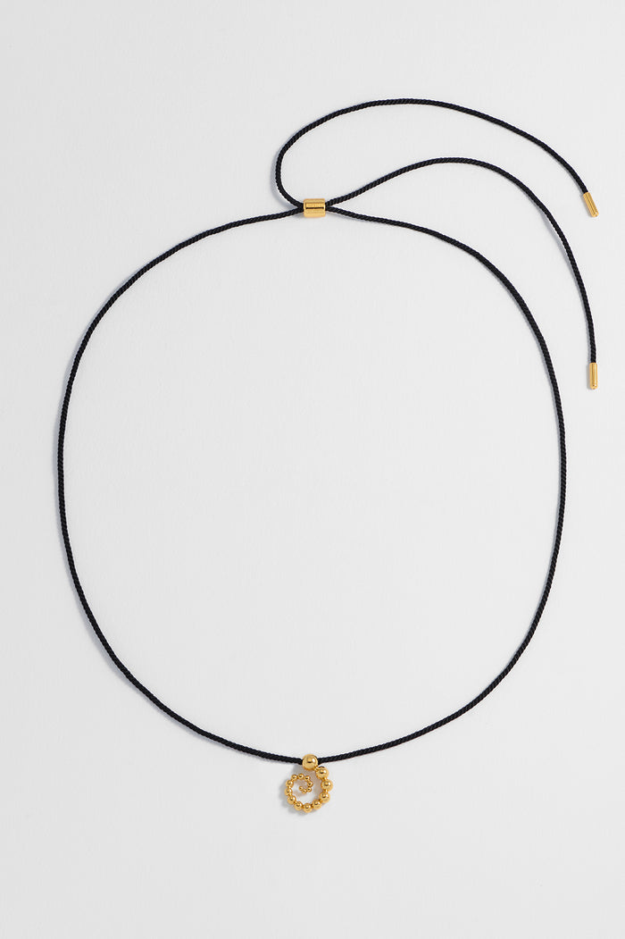 Estella Bartlett Swirl Cord Necklace Gold Plated