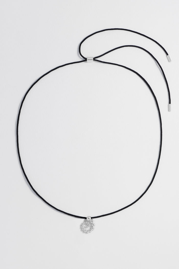 Estella Bartlett Swirl Cord Necklace Silver Plated