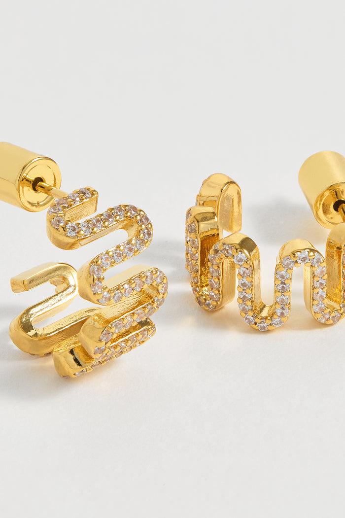 Estella Bartlett Swirl Hoops Gold Plated