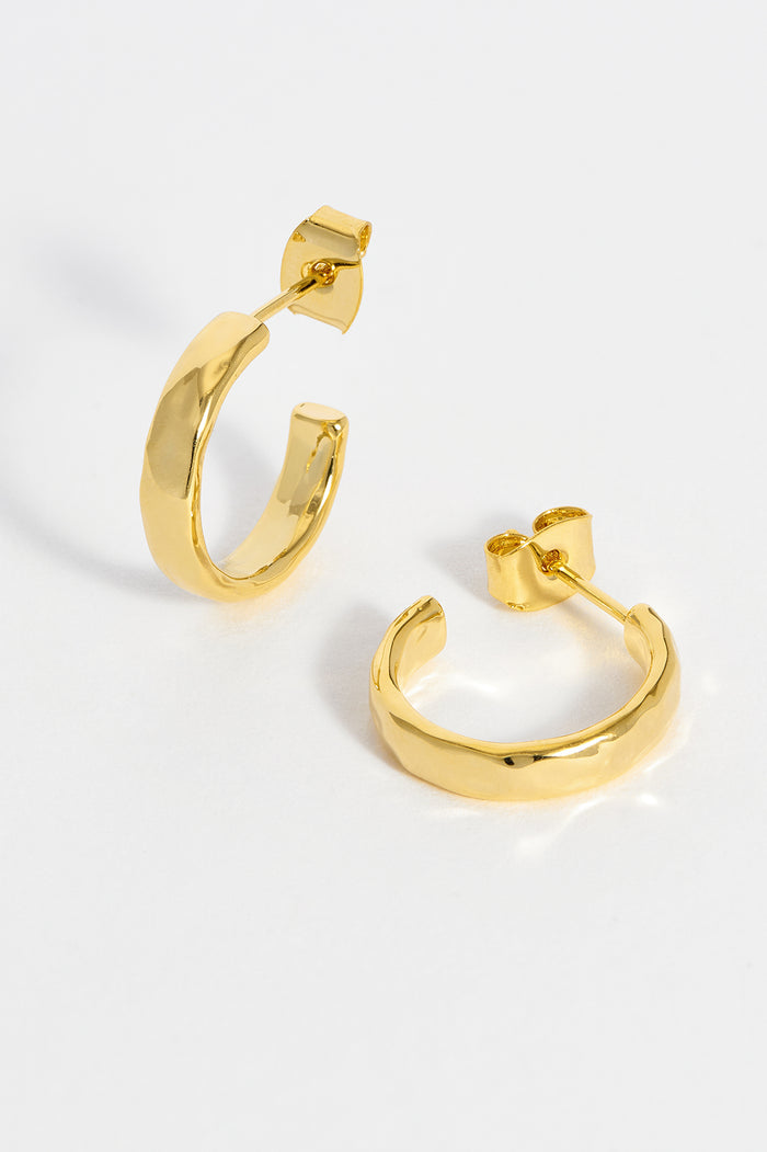 estella bartlett Textured Hoops Gold Plated
