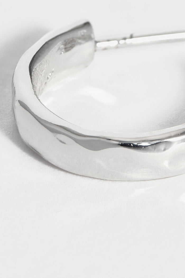 Estella Bartlett Textured Hoops Silver Plated