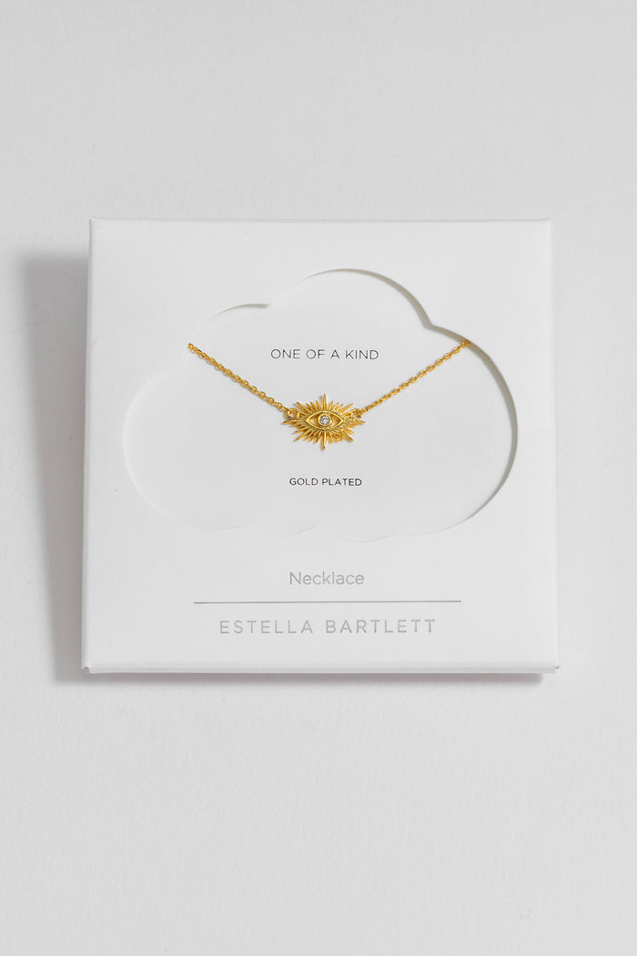 estella bartlett Evil Eye Star Burst Necklace Gold Plated Packaging Message: ONE OF A KIND