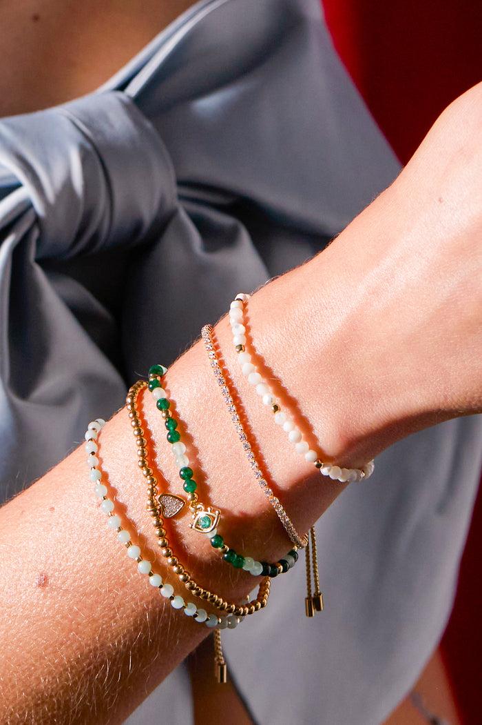 Estella Bartlett Faceted Amelia Bracelet Gold Plated | Pearl