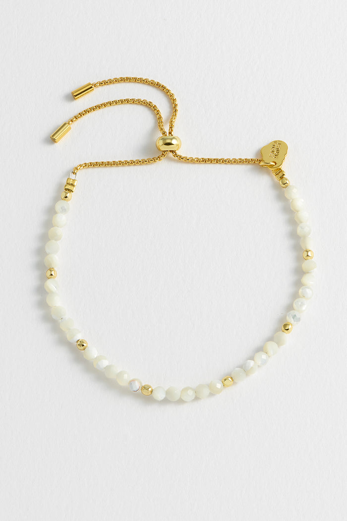 estella bartlett Faceted Amelia Bracelet Gold Plated | Pearl