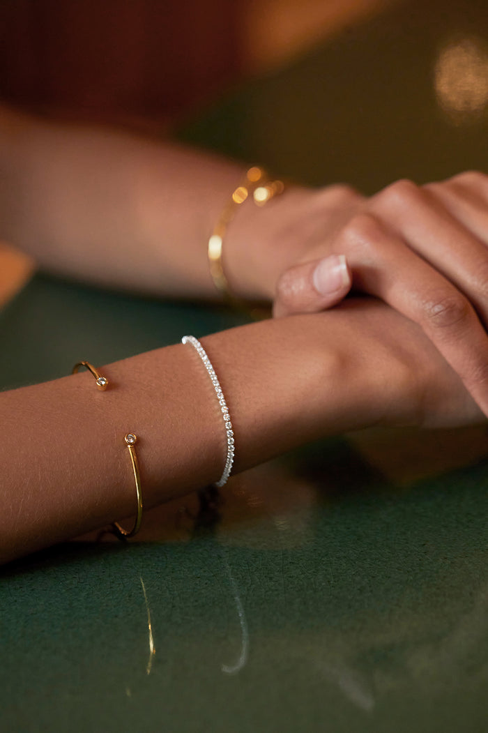 Estella Bartlett Fine CZ Tennis Bracelet Gold Plated | White CZ