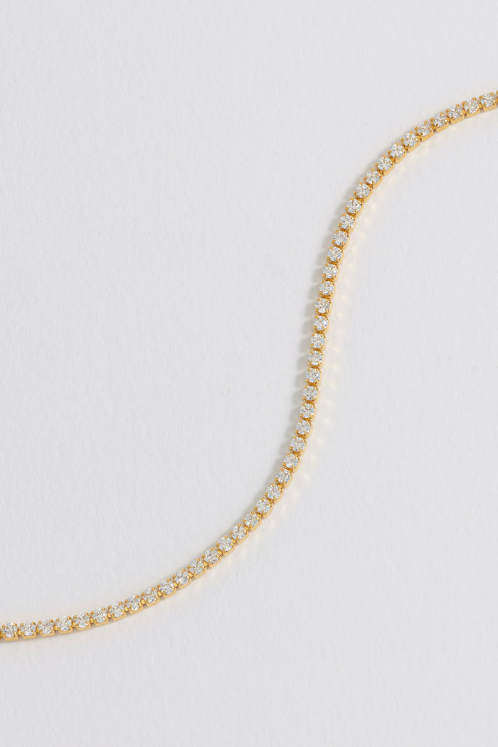 Estella Bartlett Fine CZ Tennis Bracelet Gold Plated | White CZ