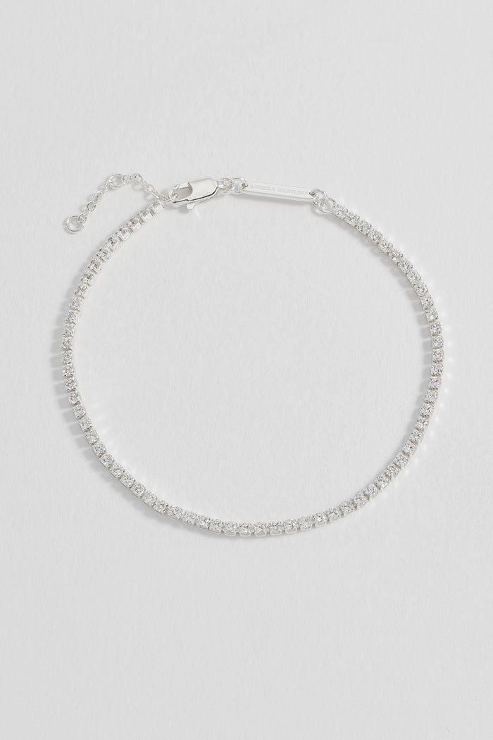estella bartlett Fine CZ Tennis Bracelet Silver Plated | White CZ