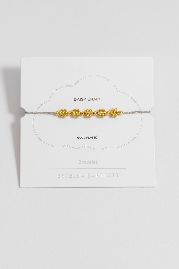 estella bartlett Flower Chain Friendship Bracelet Gold and Silver Plated Packaging Message: DAISY CHAIN