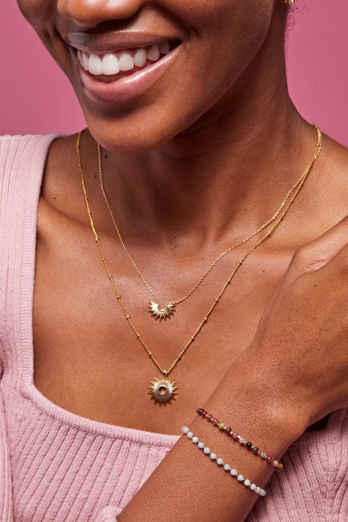 Estella Bartlett Full Sunburst Necklace Gold Plated