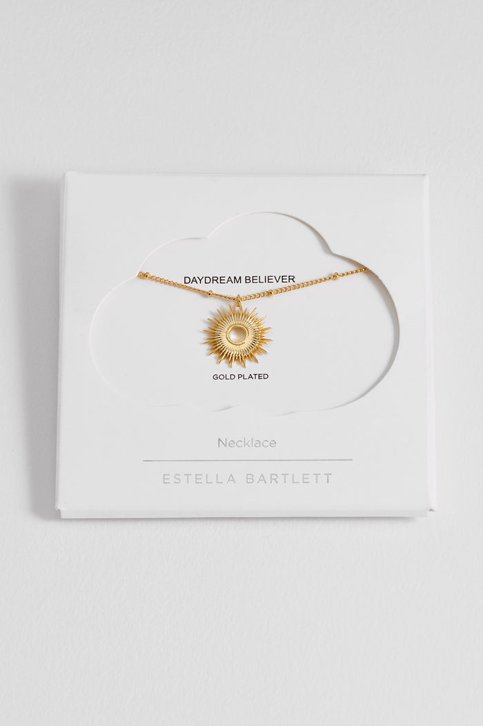 estella bartlett Full Sunburst Necklace Gold Plated