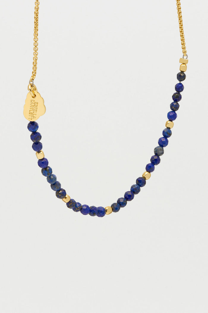 Estella Bartlett Gemstone Beaded Amelia Bracelet Gold Plated | Lapis Lazuli